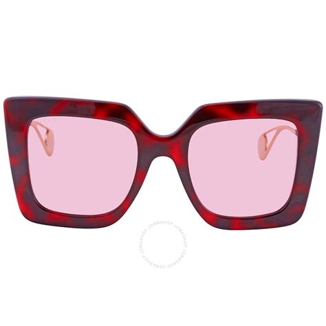 gucci pink glasses on person|gucci pink sunglasses square.